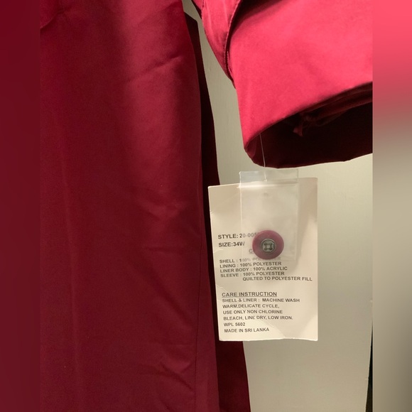 NWT Sue Brett Red Trenchcoat Vintage 34W - Picture 3 of 3